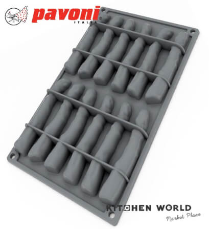 พิมพ์อบซิลิโคนรูปหน่อไม้ฝรั่ง PAVONI BW2302-034 จำนวน 12 ชิ้น สีเทา_3